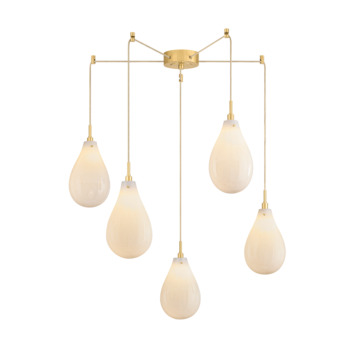 Hudson Valley Ironwood 5-Light Chandelier Aged Brass