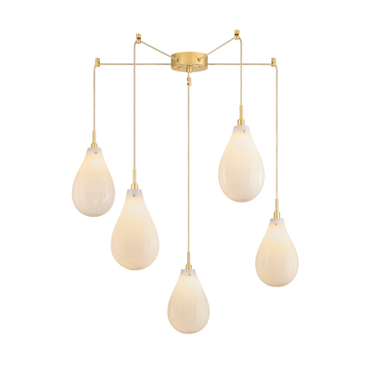 Hudson Valley Ironwood 5-Light Chandelier Aged Brass