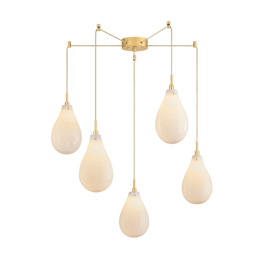 Hudson Valley Ironwood 5-Light Chandelier Aged Brass