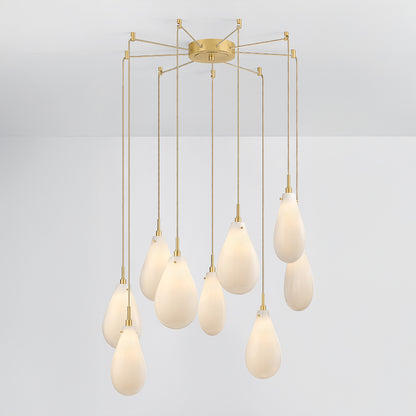 Hudson Valley Ironwood 9-Light Chandelier in Aged Brass, alternate view 2