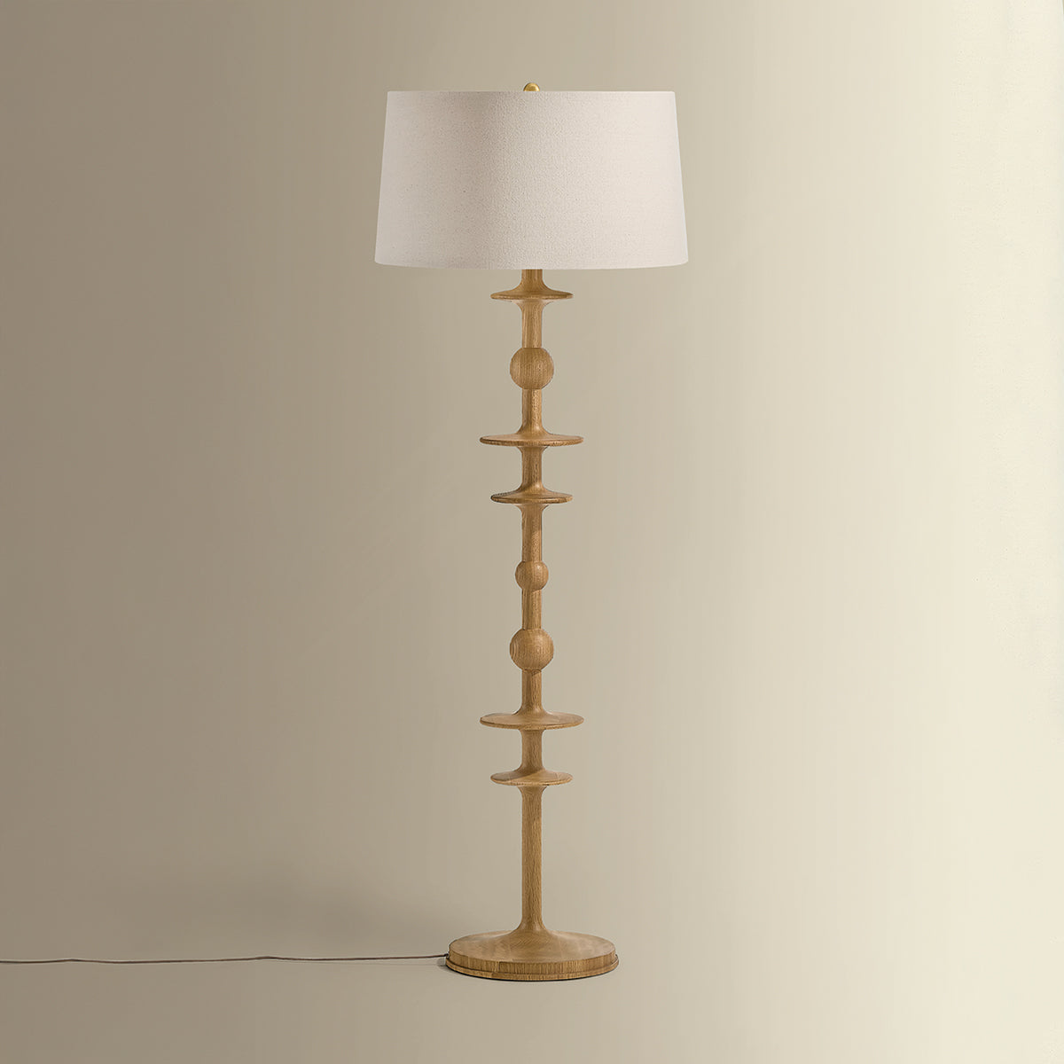 Hudson Valley Jefferson Heights Floor Lamp in Aged Brass, alternate view 1