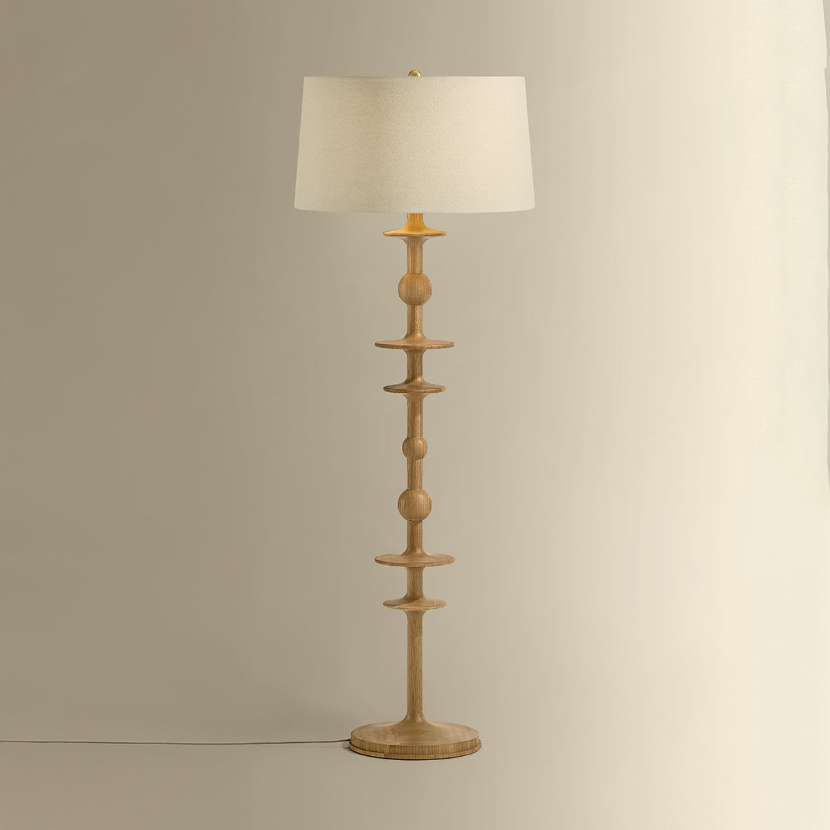 Hudson Valley Jefferson Heights Floor Lamp in Aged Brass, alternate view 2