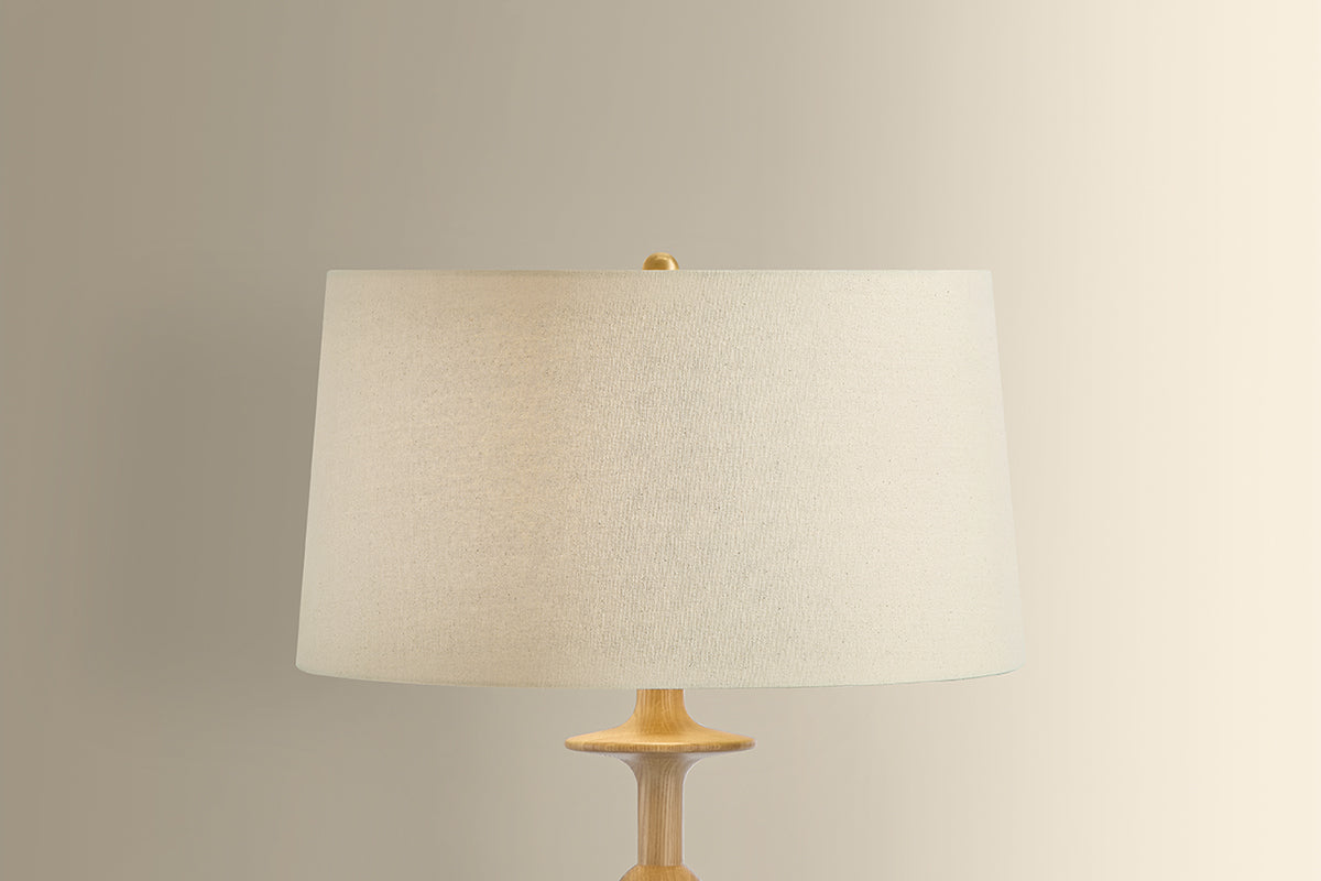 Hudson Valley Jefferson Heights Floor Lamp in Aged Brass, room setting 1