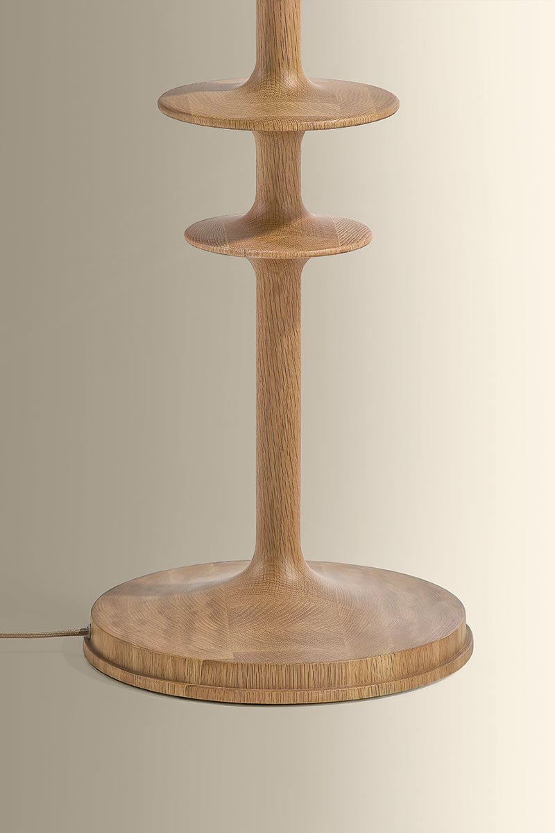 Hudson Valley Jefferson Heights Floor Lamp in Aged Brass, room setting 2