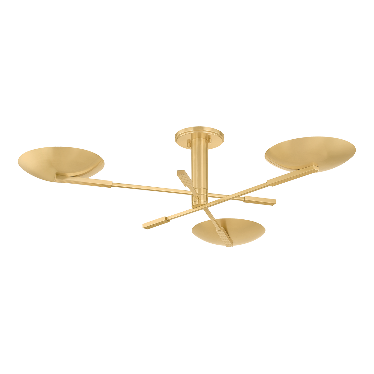 Hudson Valley Johnson Semi-Flush Mount Aged Brass