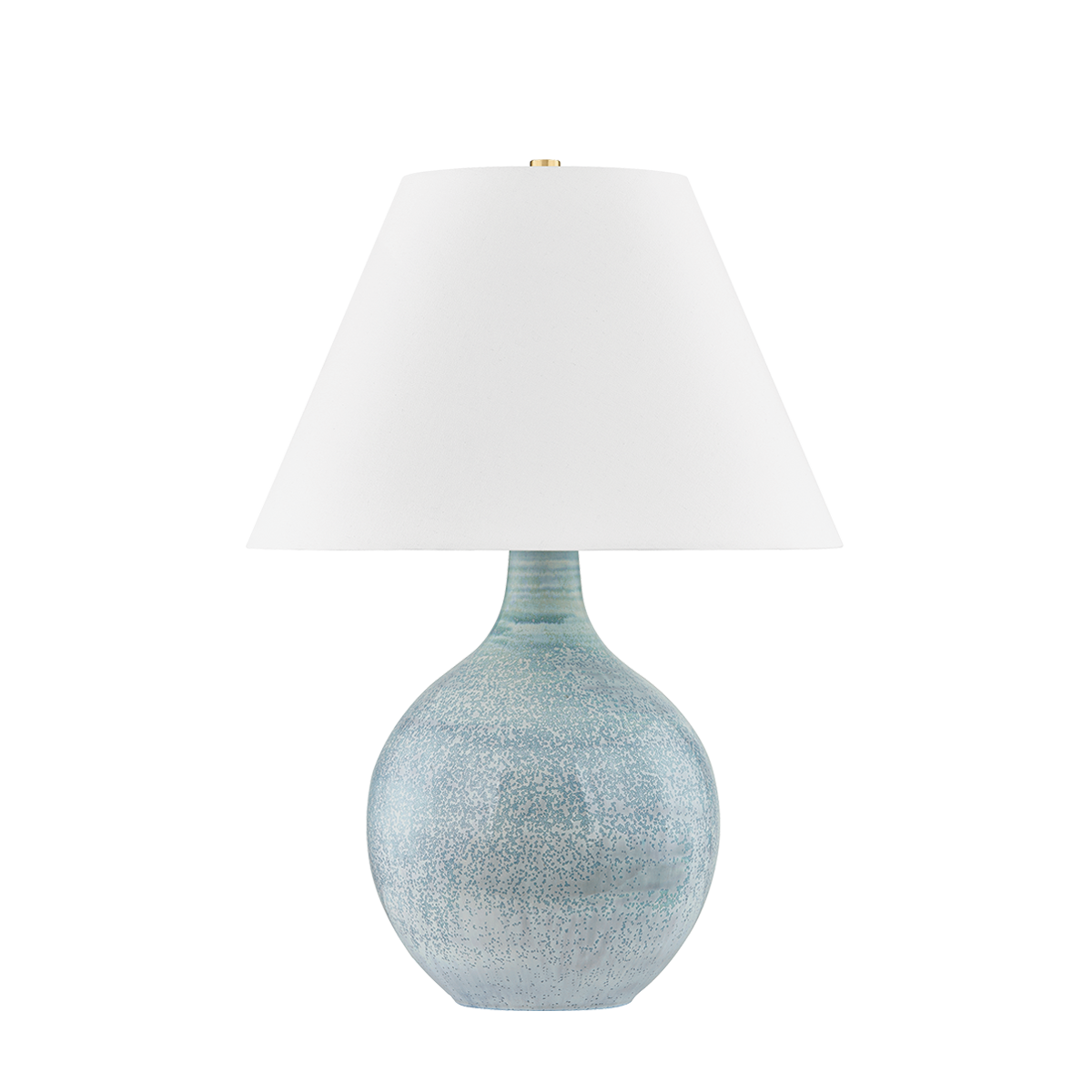 Hudson Valley Kearny Table Lamp Aged Brass/Ceramic Reactive Seaglass