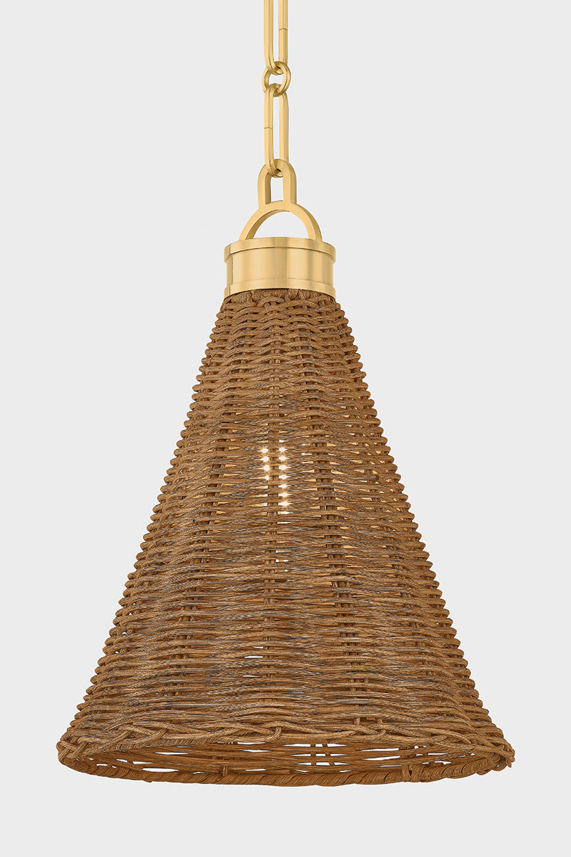 Hudson Valley Kensington 10" Pendant in Aged Brass, room setting 4