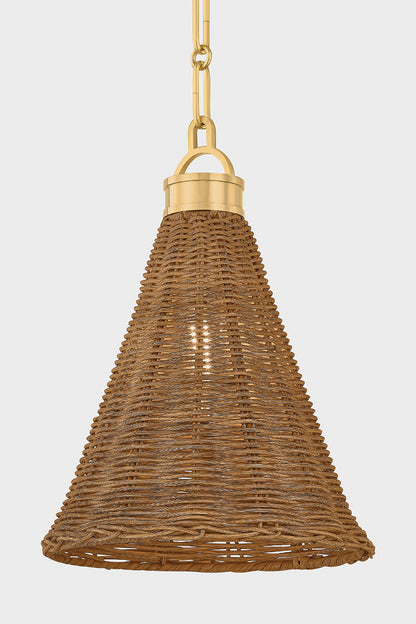Hudson Valley Kensington 10" Pendant in Aged Brass, room setting 4