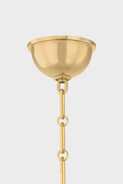 Hudson Valley Kensington 14.75" Pendant in Aged Brass, room setting 1