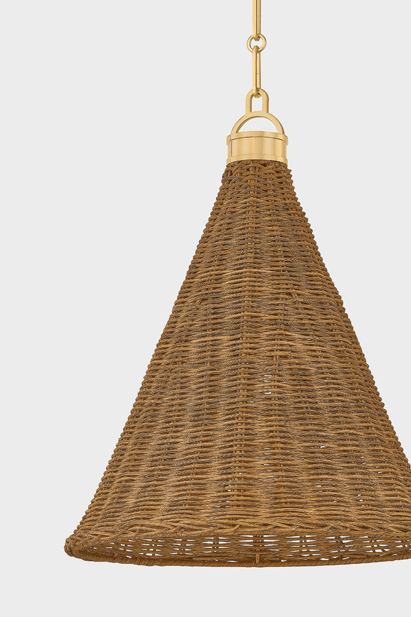 Hudson Valley Kensington 14.75" Pendant in Aged Brass, room setting 4
