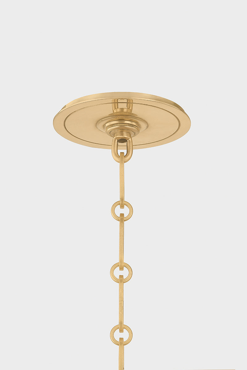 Hudson Valley Kensington 5-Light Chandelier in Aged Brass, room setting 1