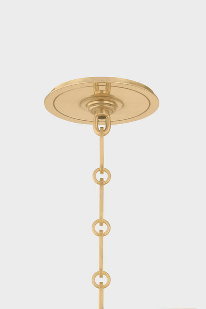 Hudson Valley Kensington 5-Light Chandelier in Aged Brass, room setting 1
