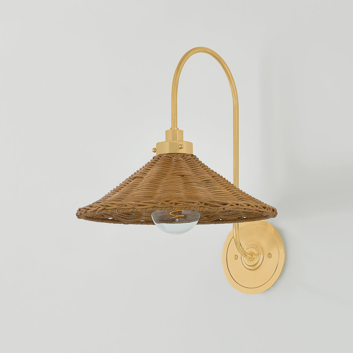 Hudson Valley Kensington Wall Sconce in Aged Brass, alternate view 1