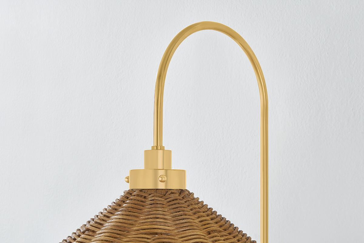Hudson Valley Kensington Wall Sconce in Aged Brass, room setting 3