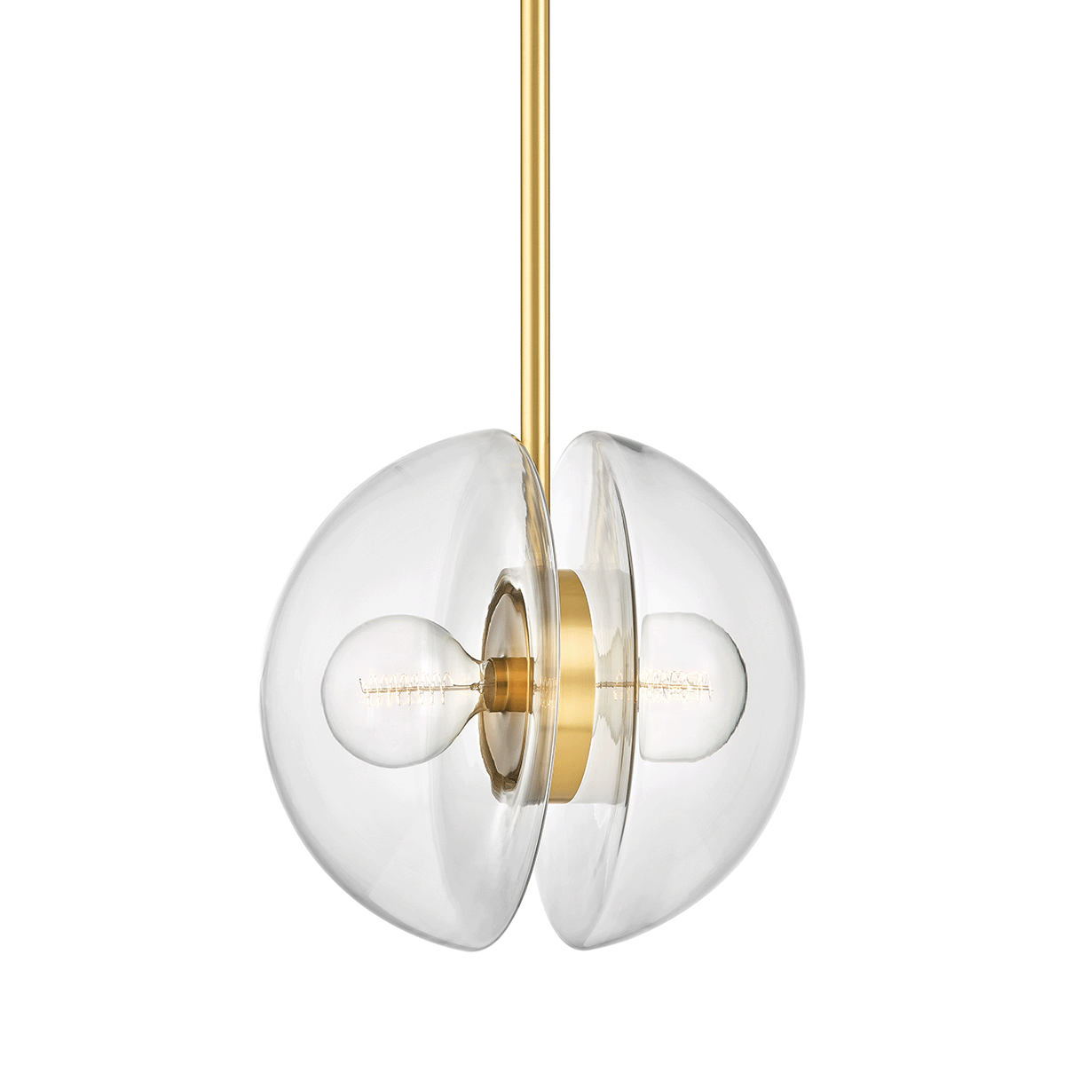 Hudson Valley Kert 17" 2-Light Pendant Aged Brass