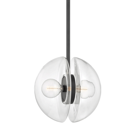 Hudson Valley Kert 17" 2-Light Pendant Black Brass