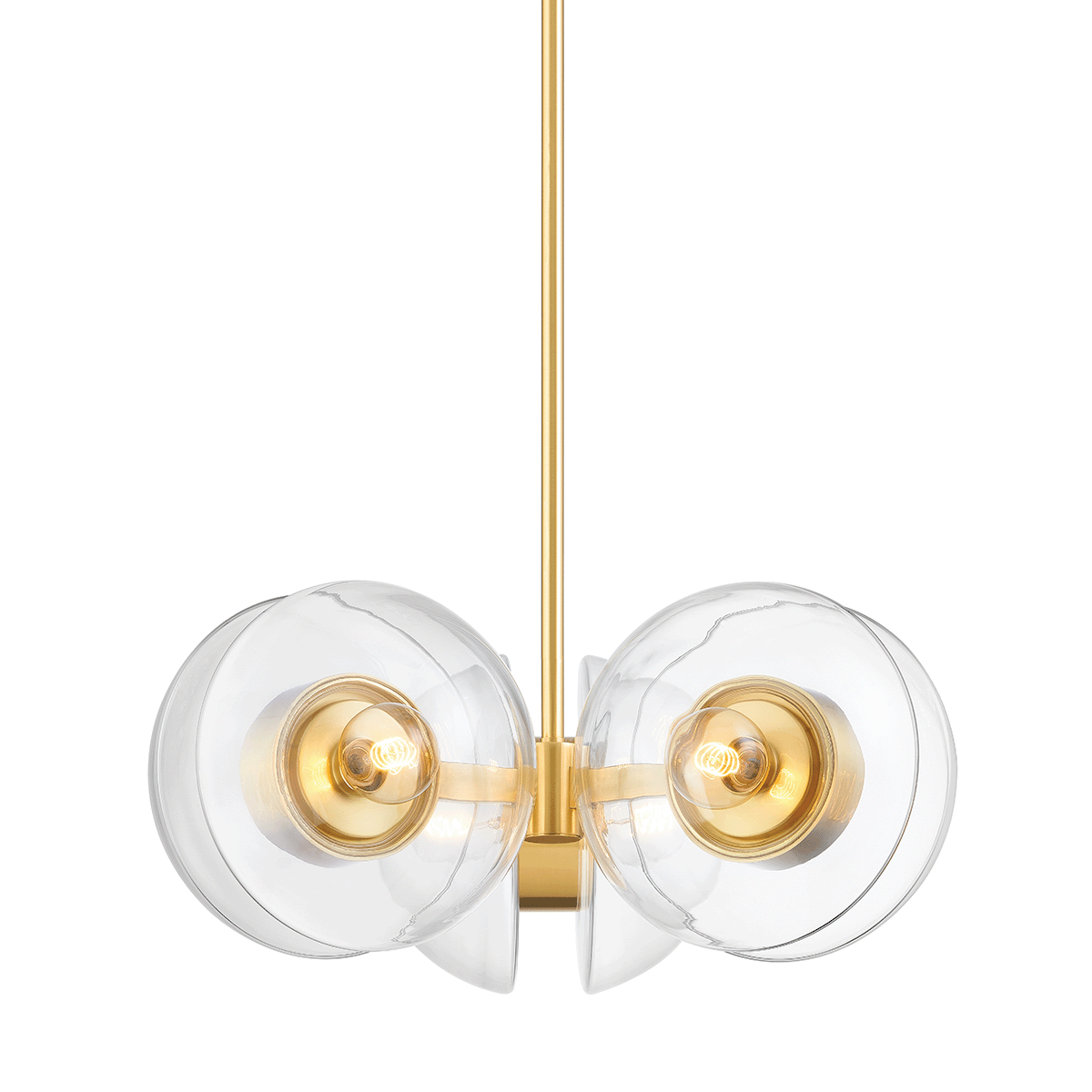 Hudson Valley Kert 27" 6-Light Chandelier Aged Brass