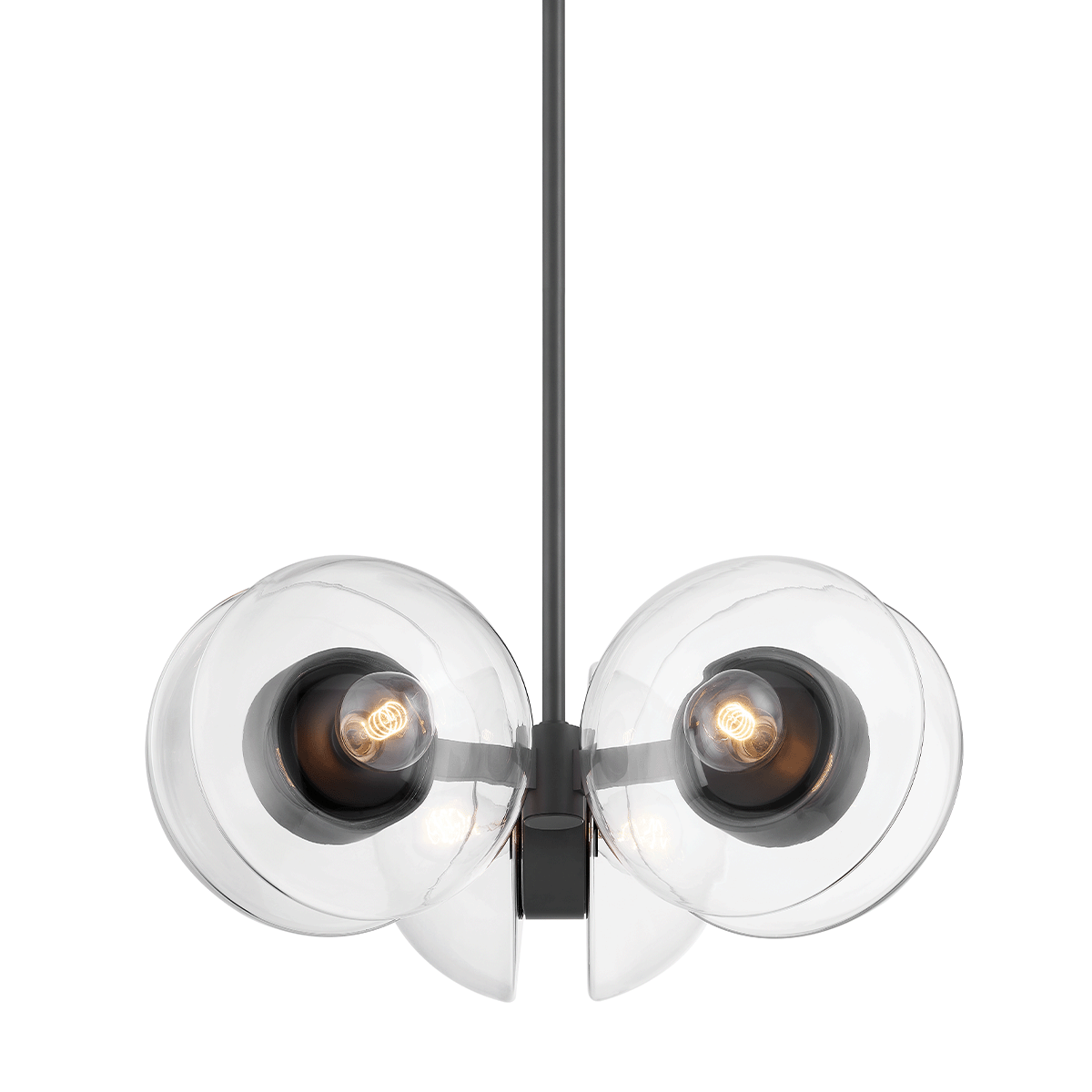 Hudson Valley Kert 27" 6-Light Chandelier Black Brass