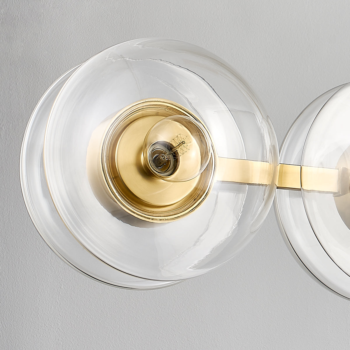 Hudson Valley Kert 8-Light Linear Chandelier in Aged Brass, alternate view 2