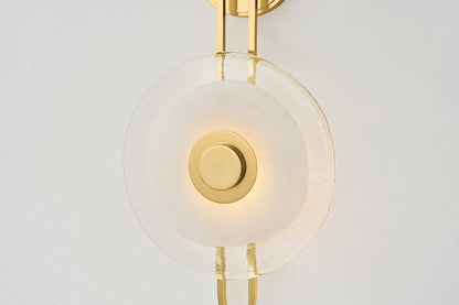 Hudson Valley Keuka Park Wall Sconce in Aged Brass, room setting 2