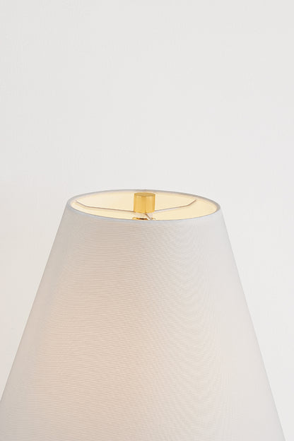 Hudson Valley King Table Lamp in Aged Brass / Ceramic Cocoon, room setting 3