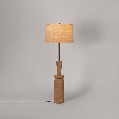 Hudson Valley Kinloch Floor Lamp in Bronze Leaf / Ceramic Ash Brown, alternate view 1