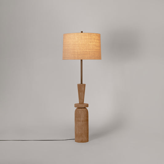 Hudson Valley Kinloch Floor Lamp in Bronze Leaf / Ceramic Ash Brown, alternate view 1