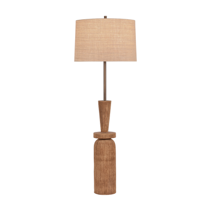 Hudson Valley Kinloch Floor Lamp Bronze Leaf / Ceramic Ash Brown