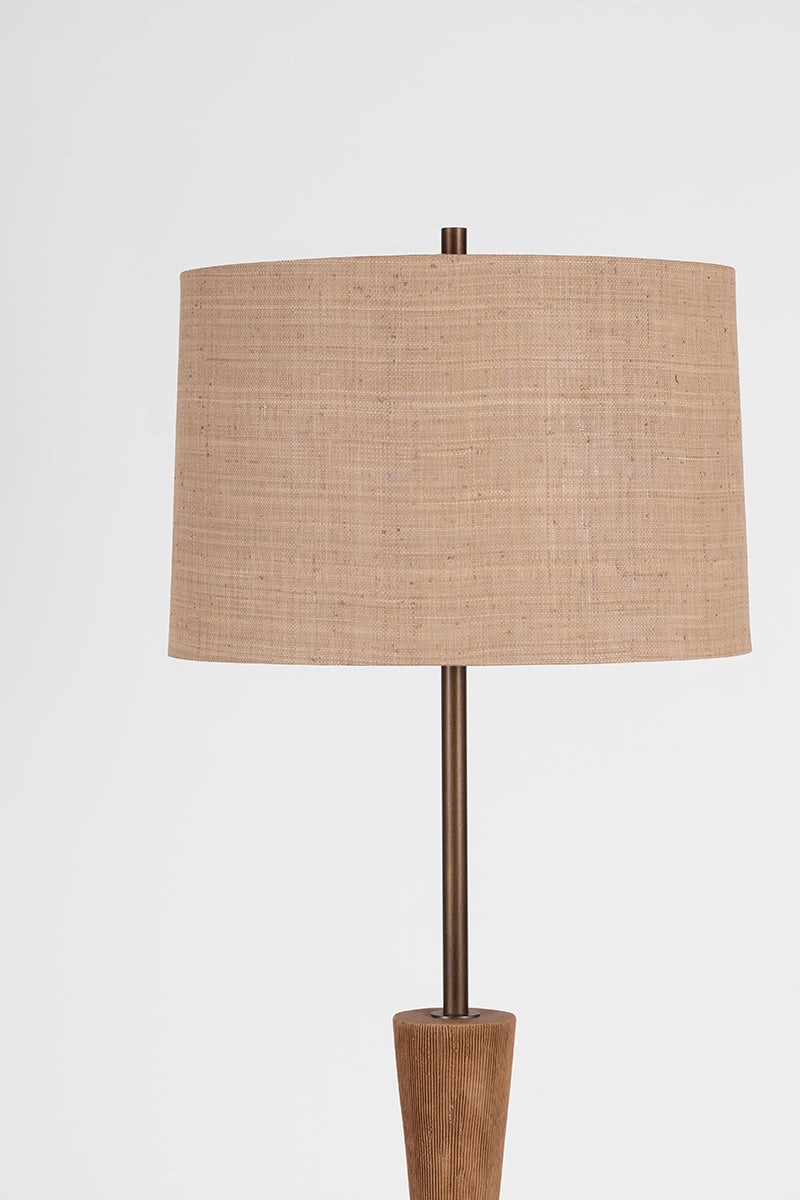 Hudson Valley Kinloch Floor Lamp in Bronze Leaf / Ceramic Ash Brown, room setting 1