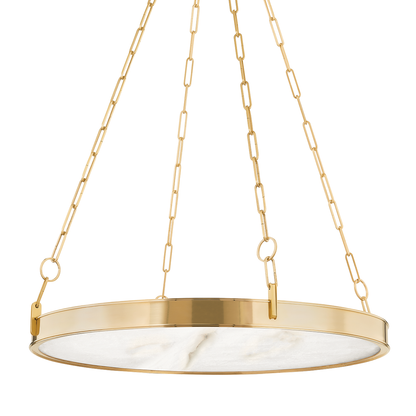 Hudson Valley Kirby 30" Chandelier Aged Brass