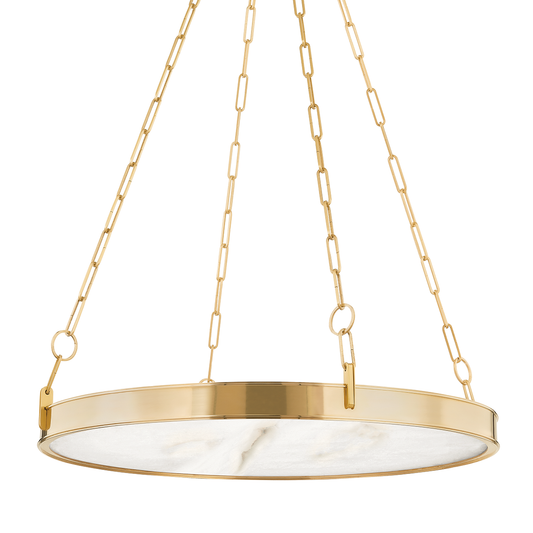 Hudson Valley Kirby 30" Chandelier Aged Brass