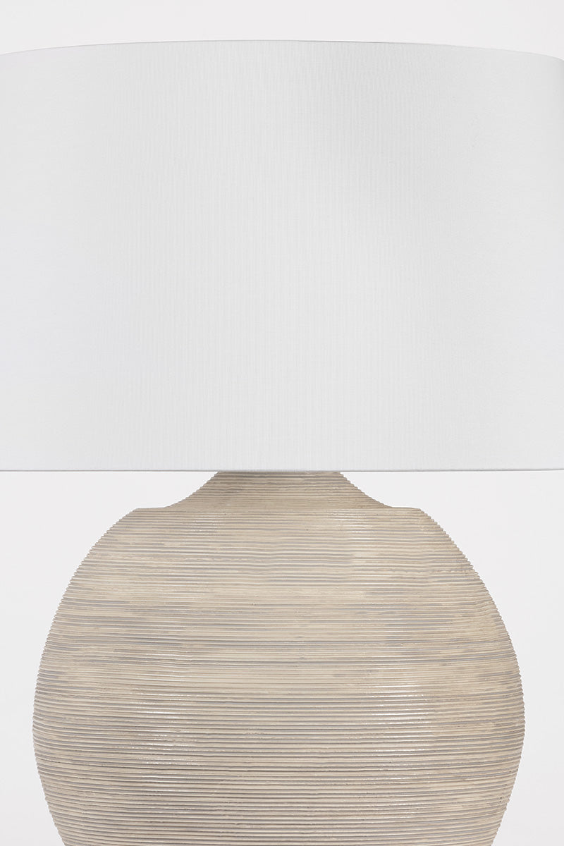 Hudson Valley Kitchawan Table Lamp Aged Brass/Ceramic Artisan Cream detail view 1