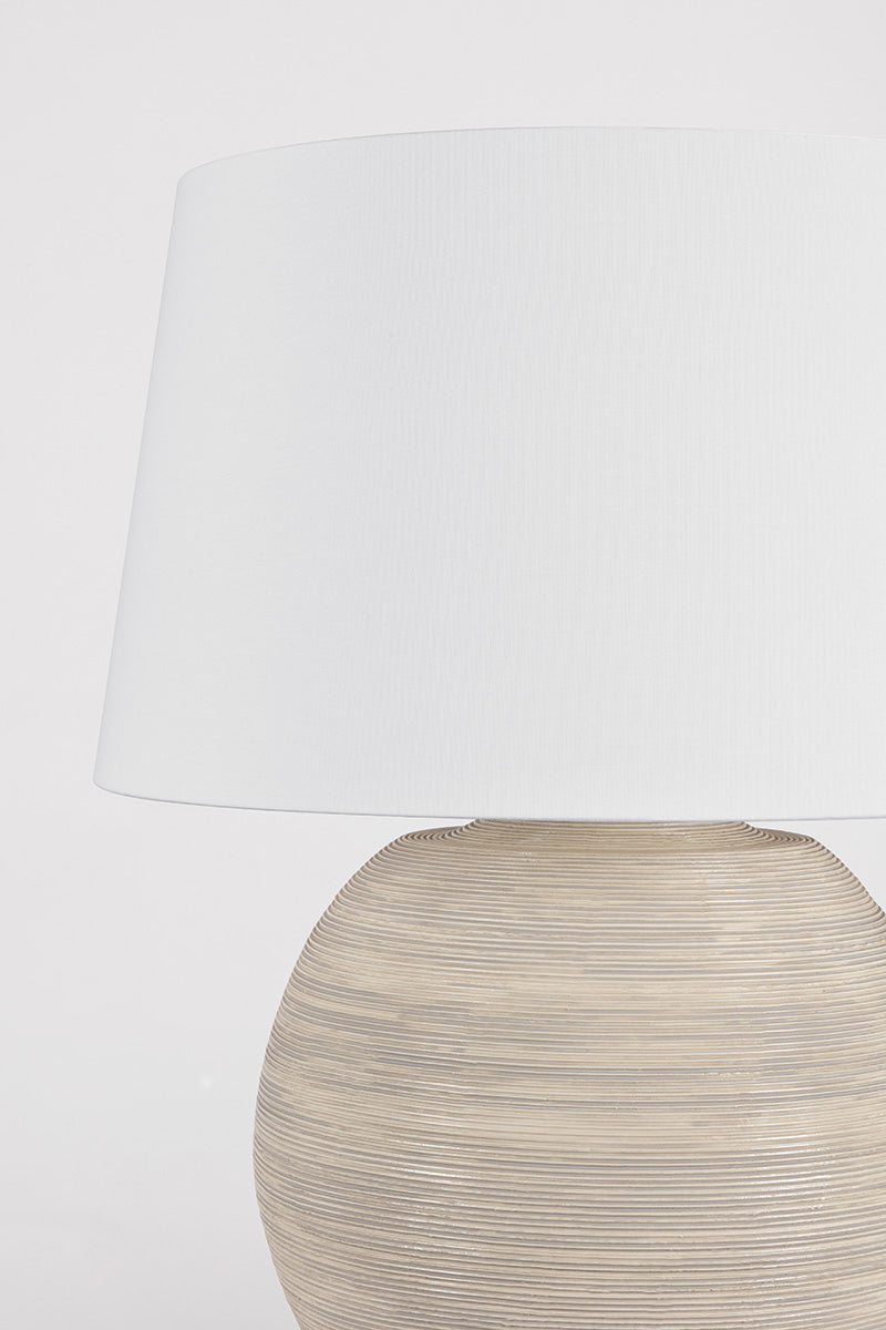 Hudson Valley Kitchawan Table Lamp Aged Brass/Ceramic Artisan Cream detail view 3