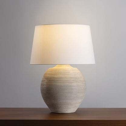Hudson Valley Kitchawan Table Lamp Aged Brass/Ceramic Artisan Cream detail view 5