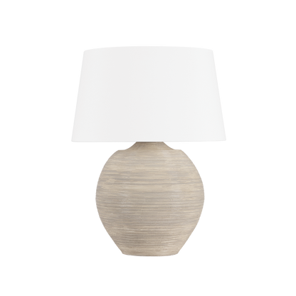 Hudson Valley Kitchawan Table Lamp Aged Brass/Ceramic Artisan Cream