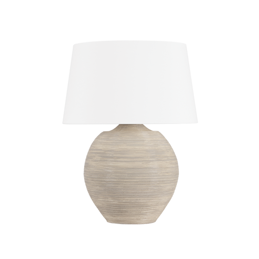 Hudson Valley Kitchawan Table Lamp Aged Brass/Ceramic Artisan Cream