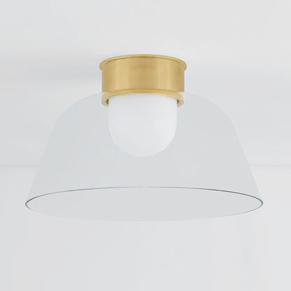 Hudson Valley Lakeside 20" Flush Mount Aged Brass detail view 1