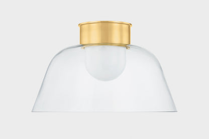 Hudson Valley Lakeside 20" Flush Mount Aged Brass detail view 3