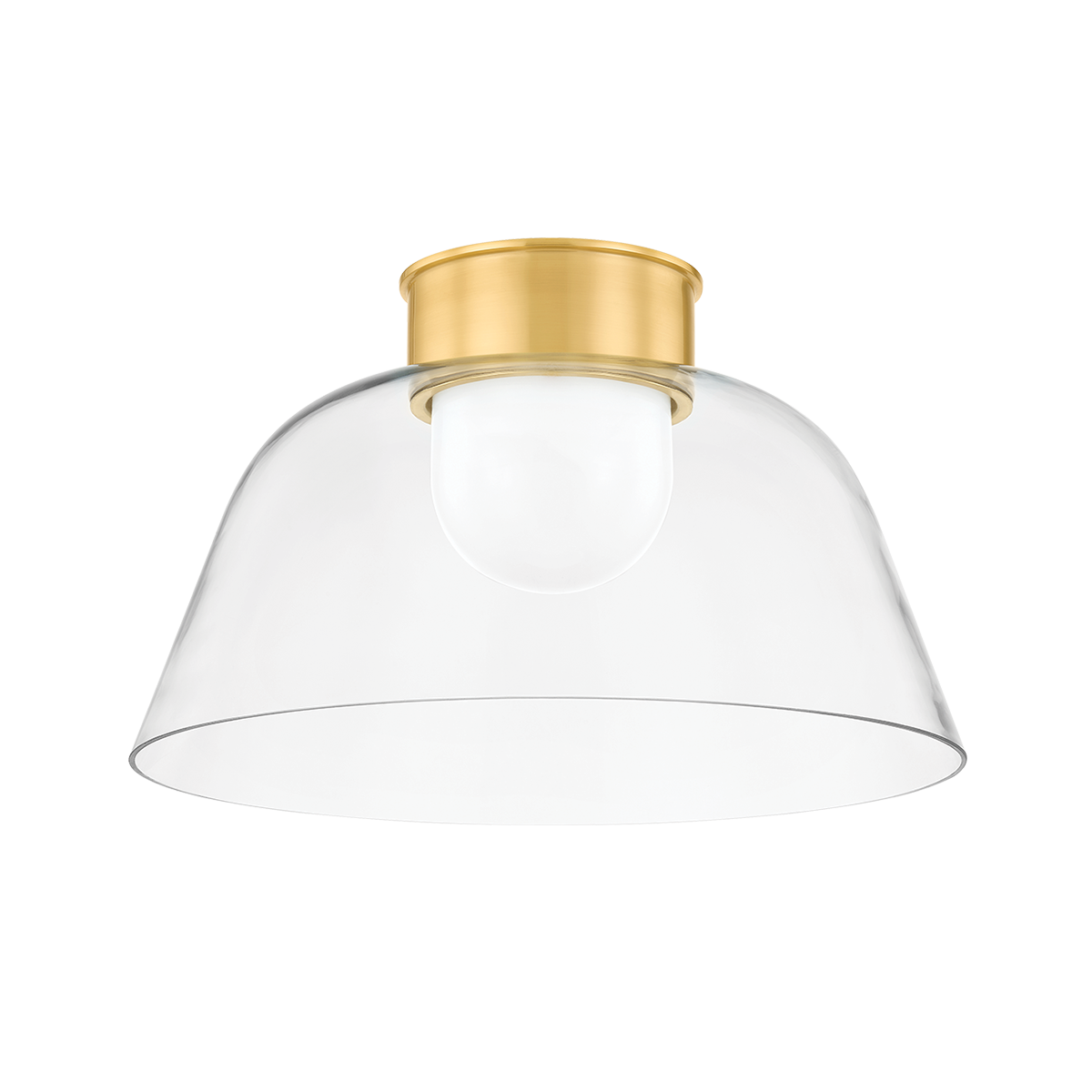 Hudson Valley Lakeside 20" Flush Mount Aged Brass