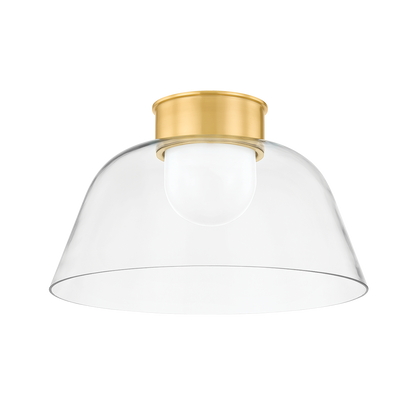Hudson Valley Lakeside 20" Flush Mount Aged Brass