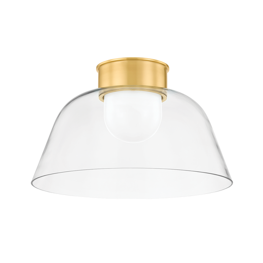 Hudson Valley Lakeside 20" Flush Mount Aged Brass