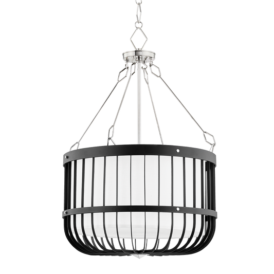 Hudson Valley Landon 4-Light Lantern Polished Nickel/Black