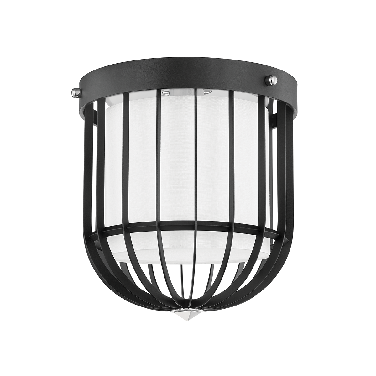 Hudson Valley Landon Flush Mount Polished Nickel/Black