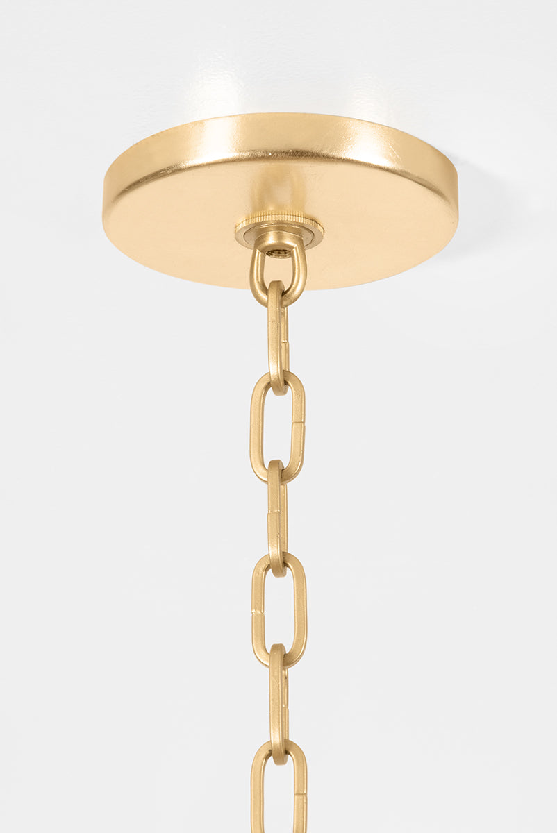 Hudson Valley Laurenceston 3-Light Lantern in Gold Leaf, room setting 3
