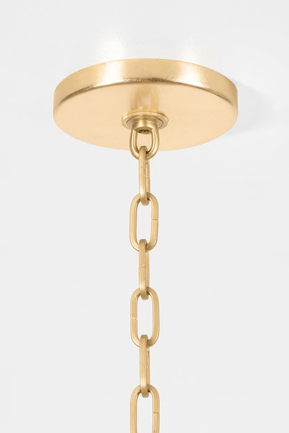 Hudson Valley Laurenceston 3-Light Lantern in Gold Leaf, room setting 3