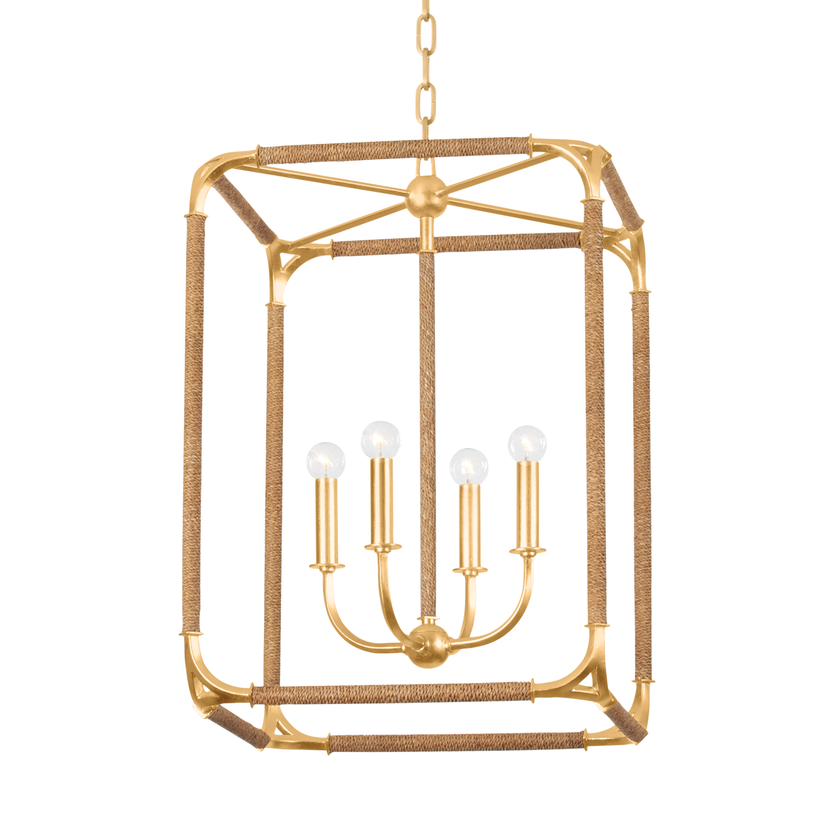 Hudson Valley Laurenceston 4-Light Lantern Gold Leaf