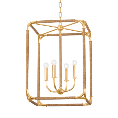 Hudson Valley Laurenceston 4-Light Lantern Gold Leaf