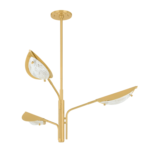 Hudson Valley Levin 3-Light Chandelier Aged Brass
