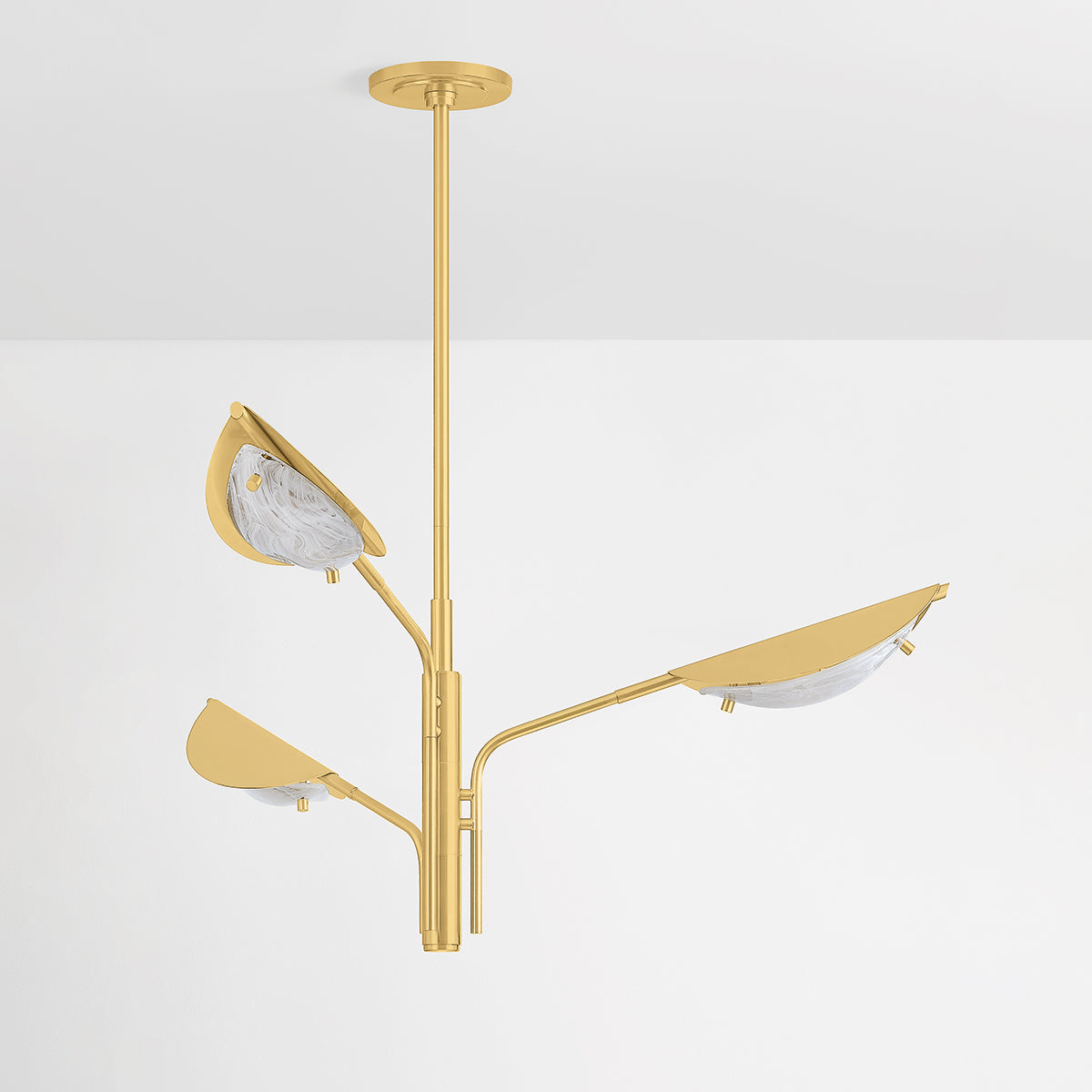 Hudson Valley Levin 3-Light Chandelier Aged Brass detail view 1