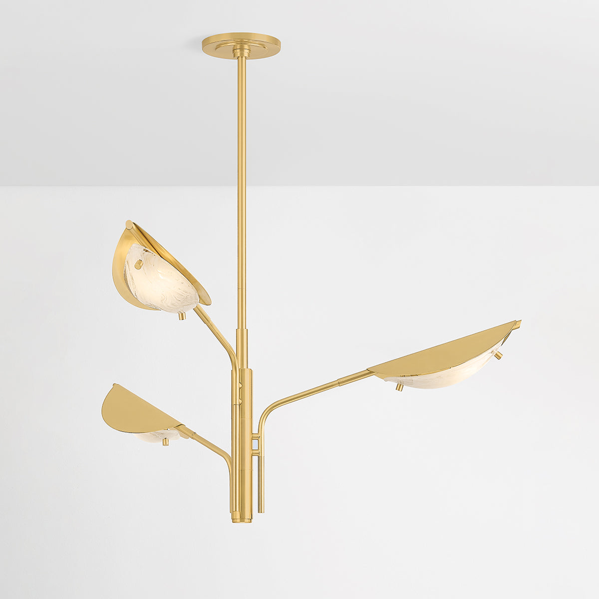 Hudson Valley Levin 3-Light Chandelier Aged Brass detail view 2